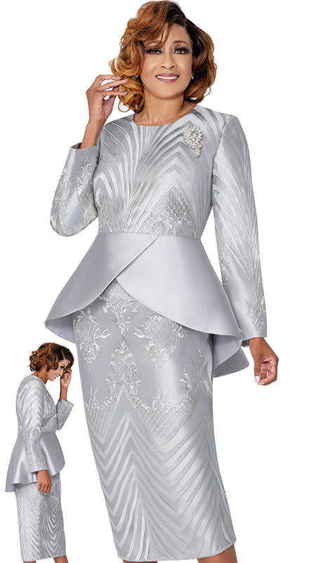 Dorinda Clark Cole 310022-SLV-IH Womens Church Suit
