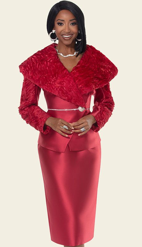 Donna Vinci 12230-RED Womens Church Suit – stephensfashions