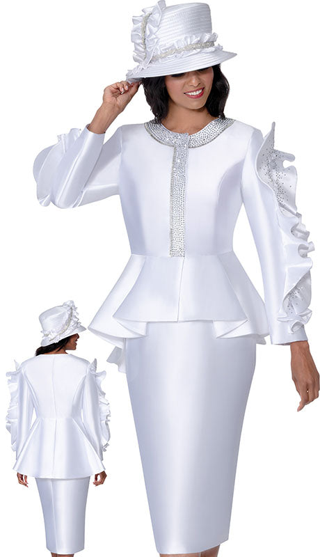 GMI G401032-WHT-IH Ladies Church Suit