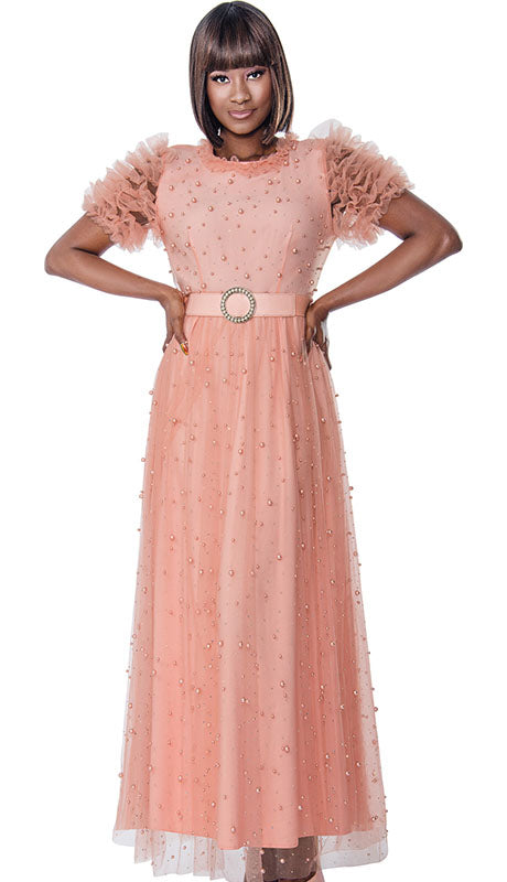 Terramina 7999-SLM (1 pc Novelty Womens Dress With Pearls)