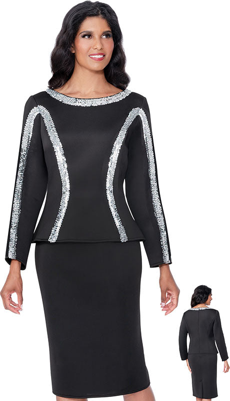 Stellar Looks SL600761- BLK-IH Womens Church Suit