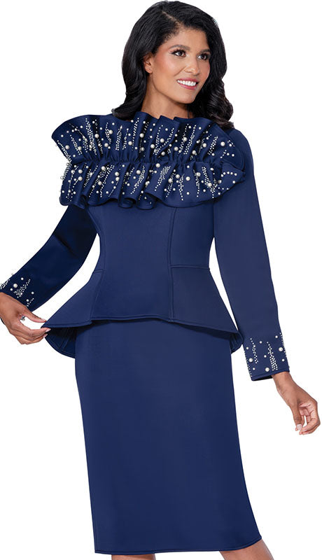 Stellar Looks SL600601- NVY-IH Womens Church Suit