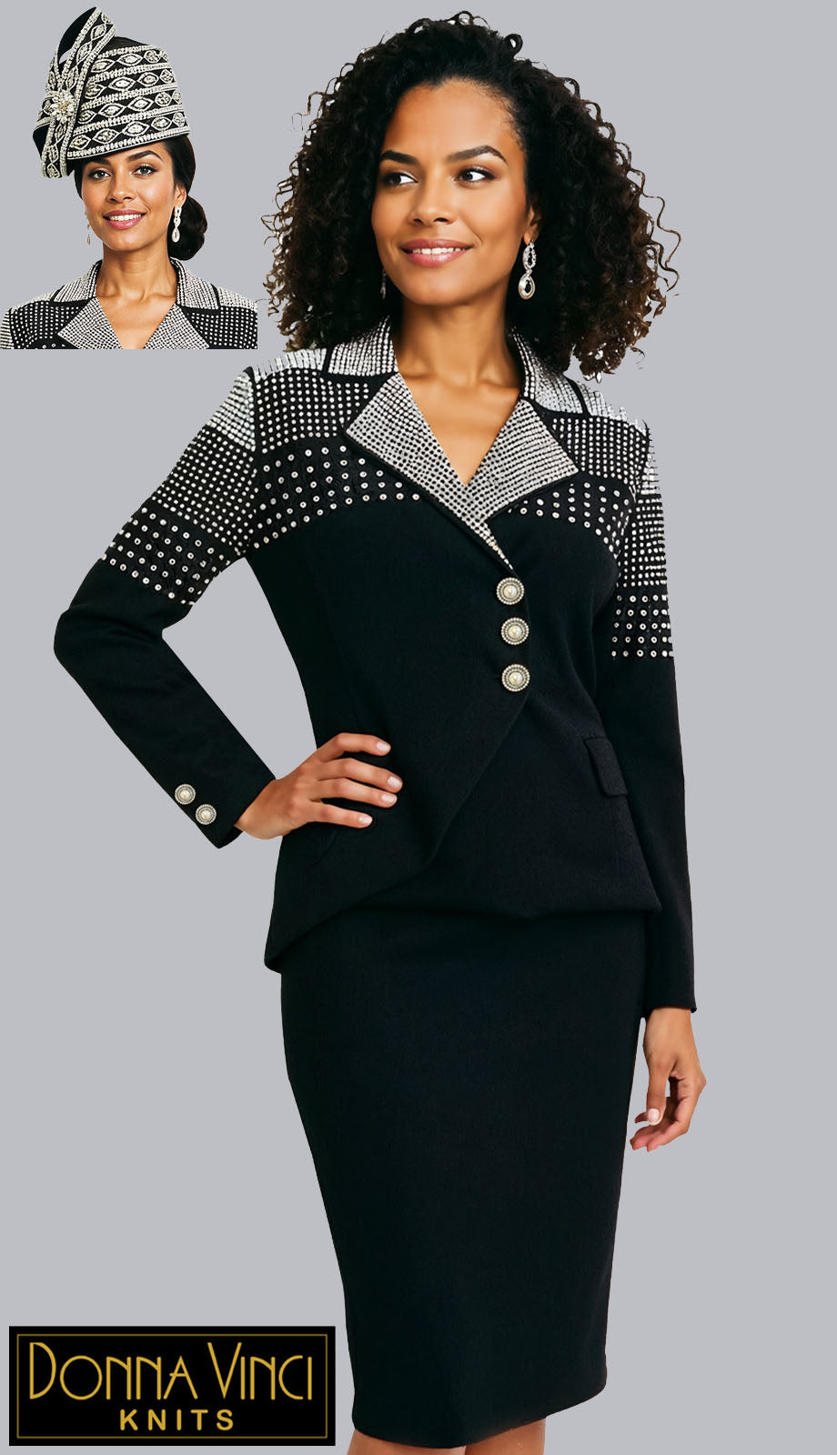 Donna Vinci Knit 13465 Women Church Suit
