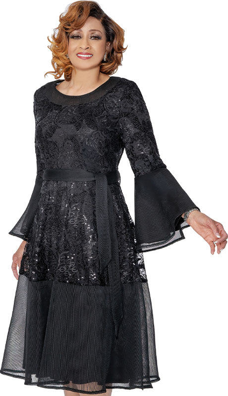 Dorinda Clark Cole 309991-BLK-IH Womens Church Dress