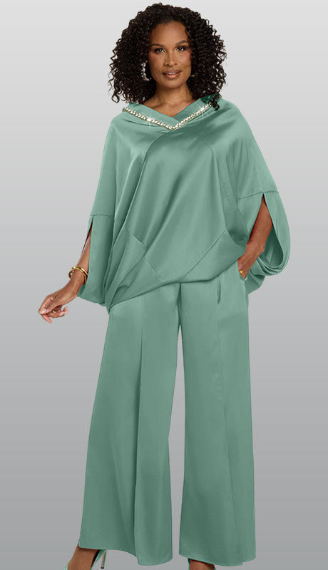 Donna Vinci 122449SGE Ladies Church Pant Set