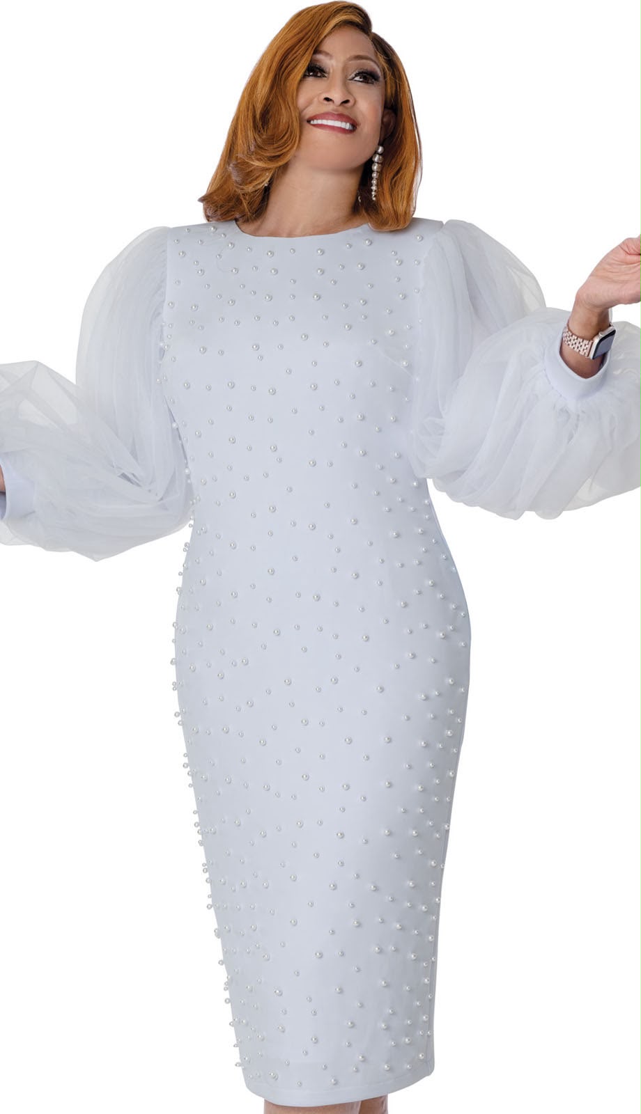 Dorinda Clark Cole 310091 -WHT Church Dress