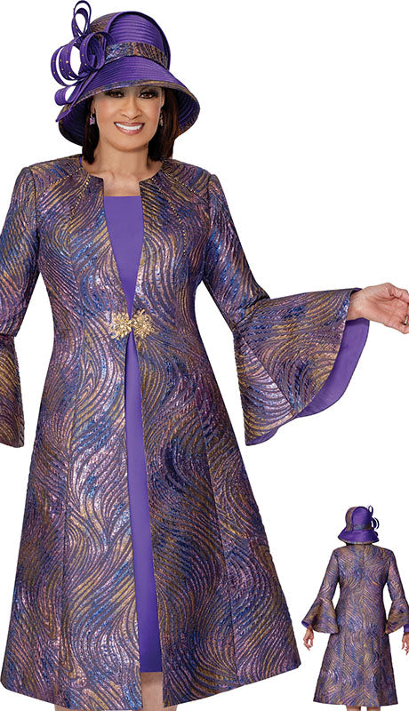 Dorinda Clark Cole 309902-PUR-IH Womens Church Dress