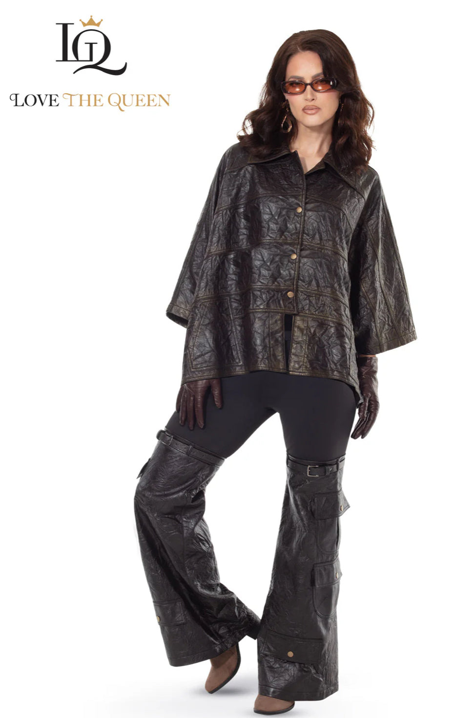 2PC. JACKET & PANT SET -LOVE THE QUEEN. STYLE 17621