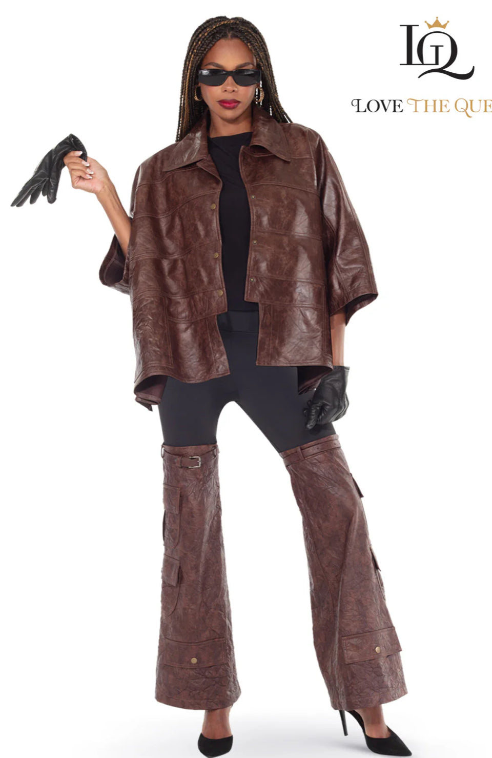 2PC. JACKET & PANT SET -LOVE THE QUEEN. STYLE 17621