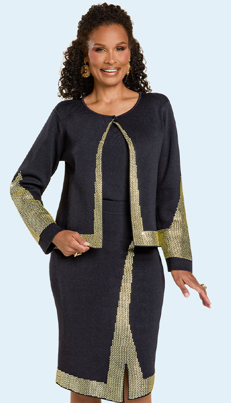 Donna Vinci Knit 13435 BWG Womens Church Suit