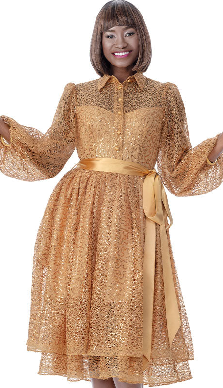 Terramina 7067- GLD Church Dress