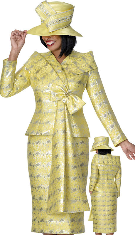 GMI G401722-YLW-IH Ladies Church Suit