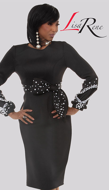 Lisa Rene 3378-BLK-IH Ladies Church Dress