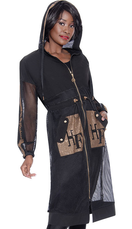 Terramina 7115- BLK Coat Dress