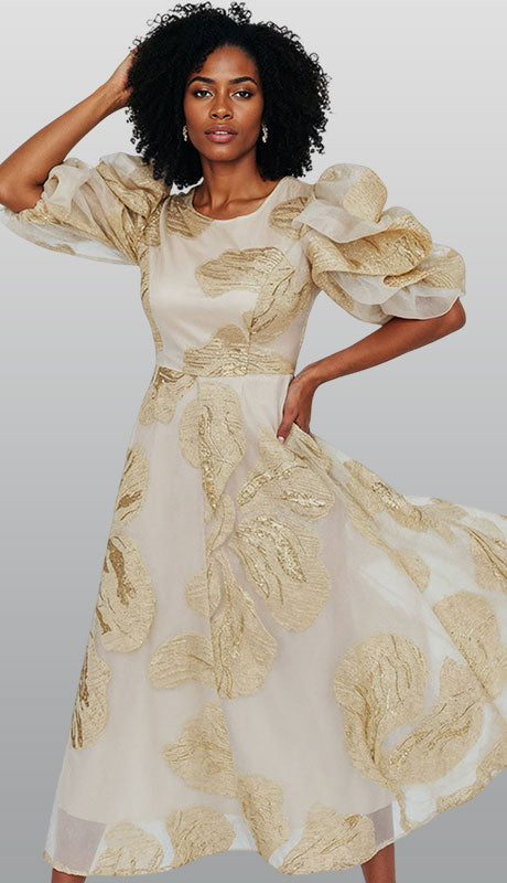 Donna Vinci 122 - TAN Ladies Church Dress