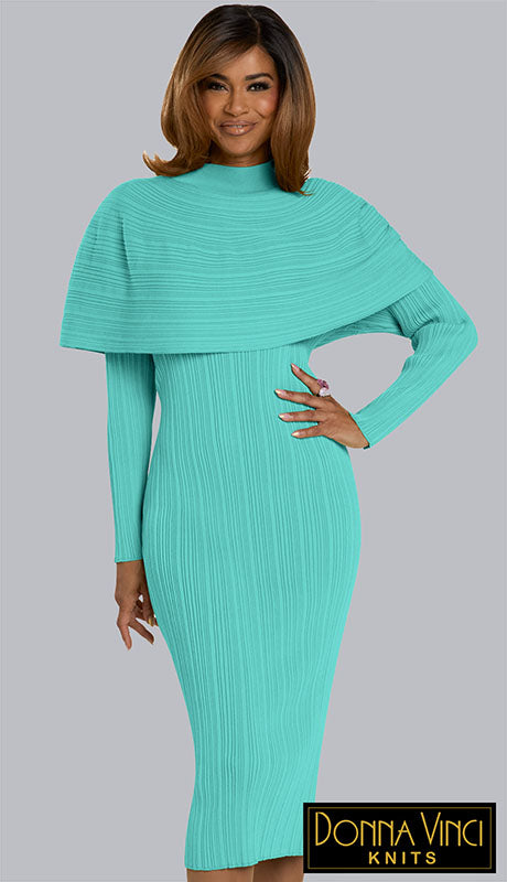 Donna Vici Knit 13444-MNT-IH Women Church Dress
