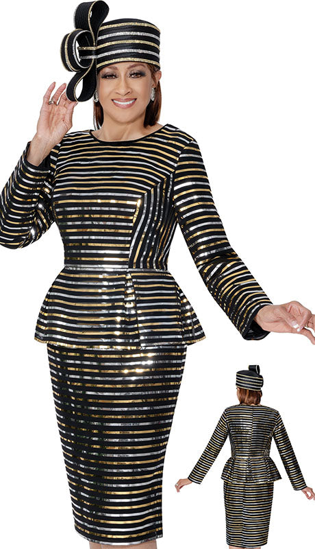 Dorinda Clark Cole 309821-BLK-IH Womens Church Suit