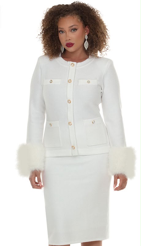Donna Vinci Knit 13470-OFW Womens Church Suit