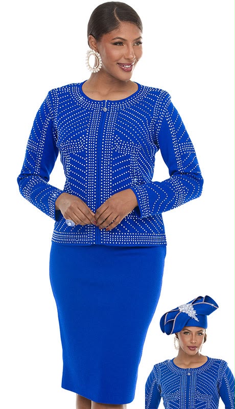 Donna Vinci Knit 13471- RYL Womens Church Suit