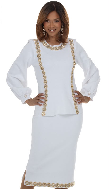Donna Vinci Knit 13473-OF  Womens Church Suit