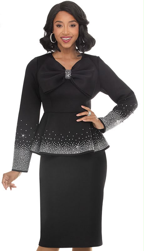 Lisa Rene 3397-BLK Ladies Church Suit