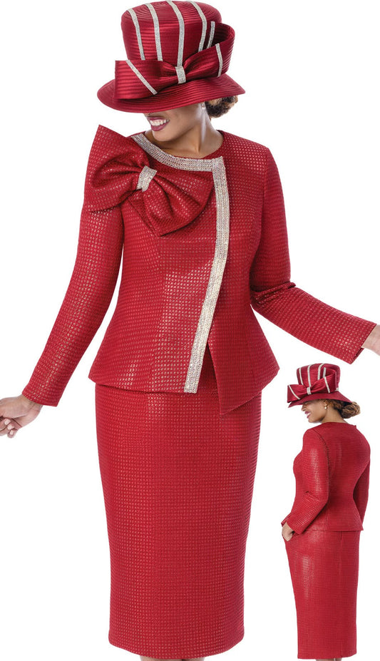 GMI 402022-RED-IH Ladies Church Suit