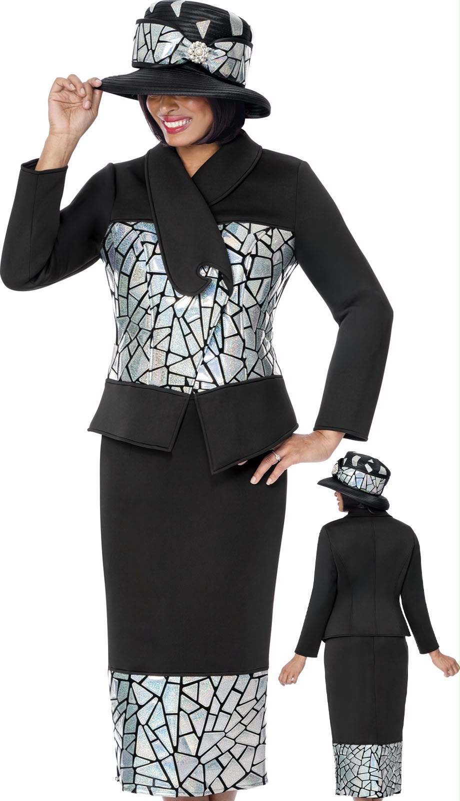 GMI 402082-BLK Ladies Church Suit