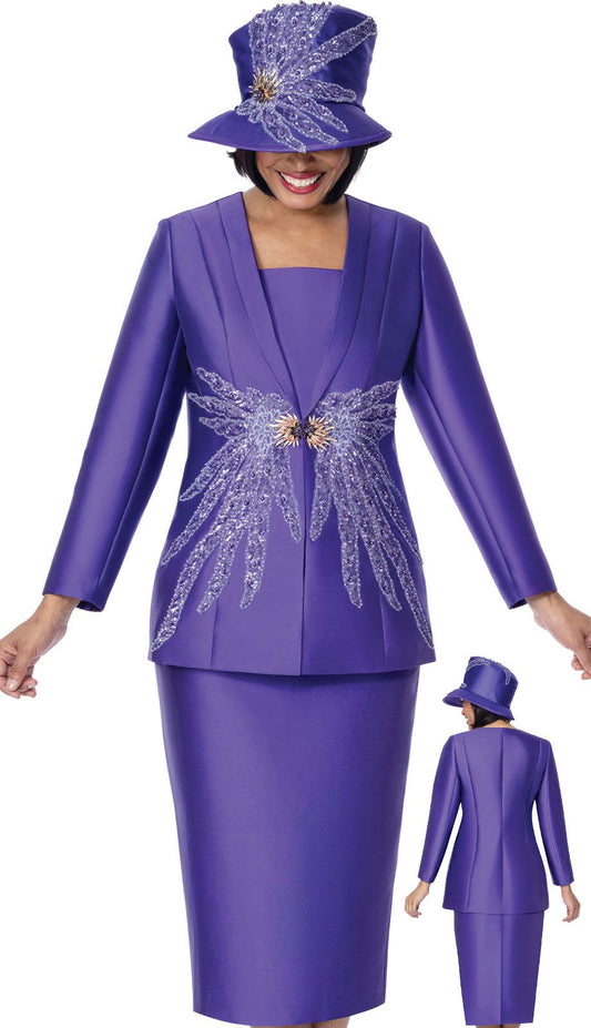 GMI 401942-PUR-IH Ladies Church Suit