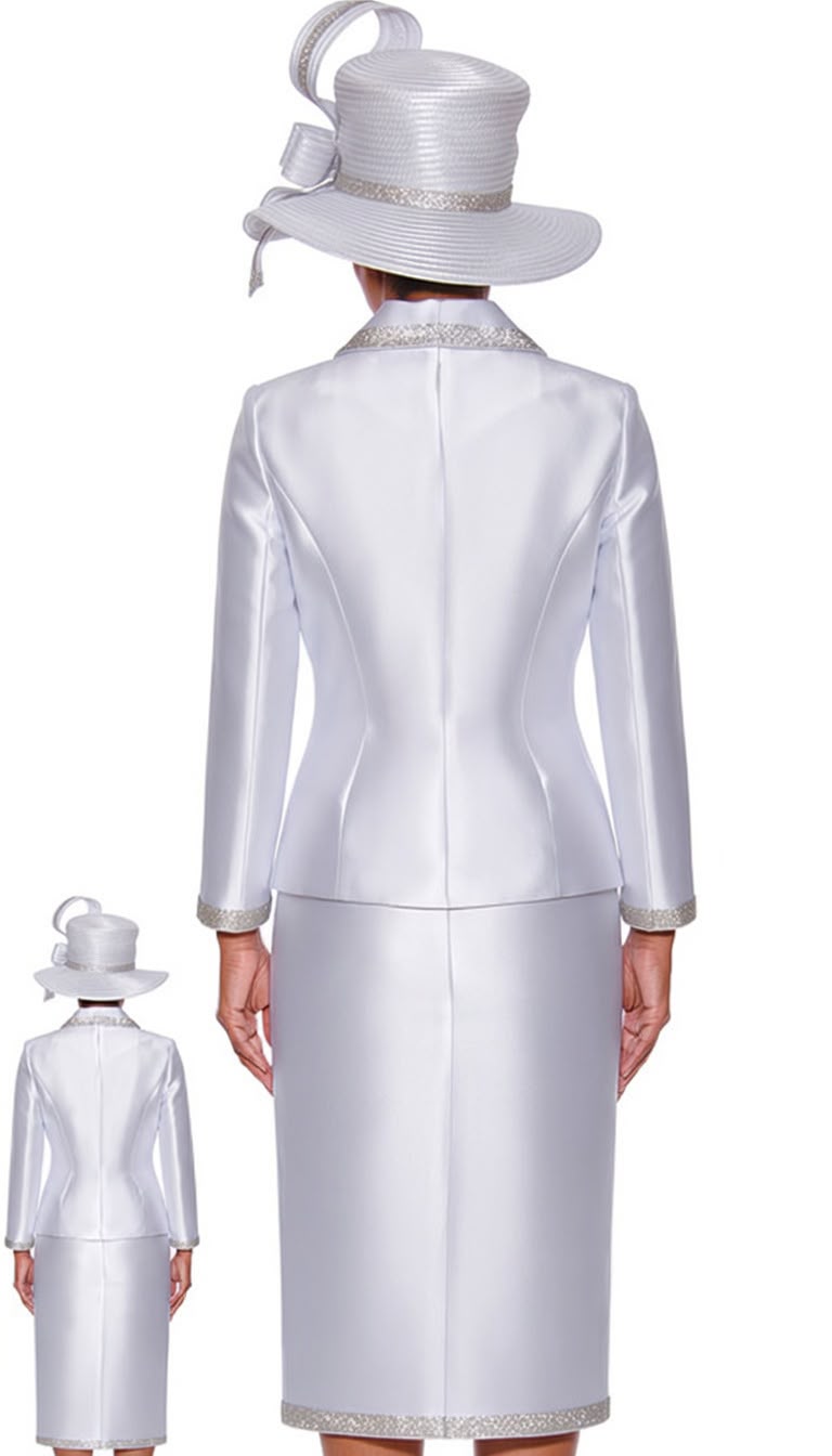 GMI 9872-WHT-IH Ladies Church Suit