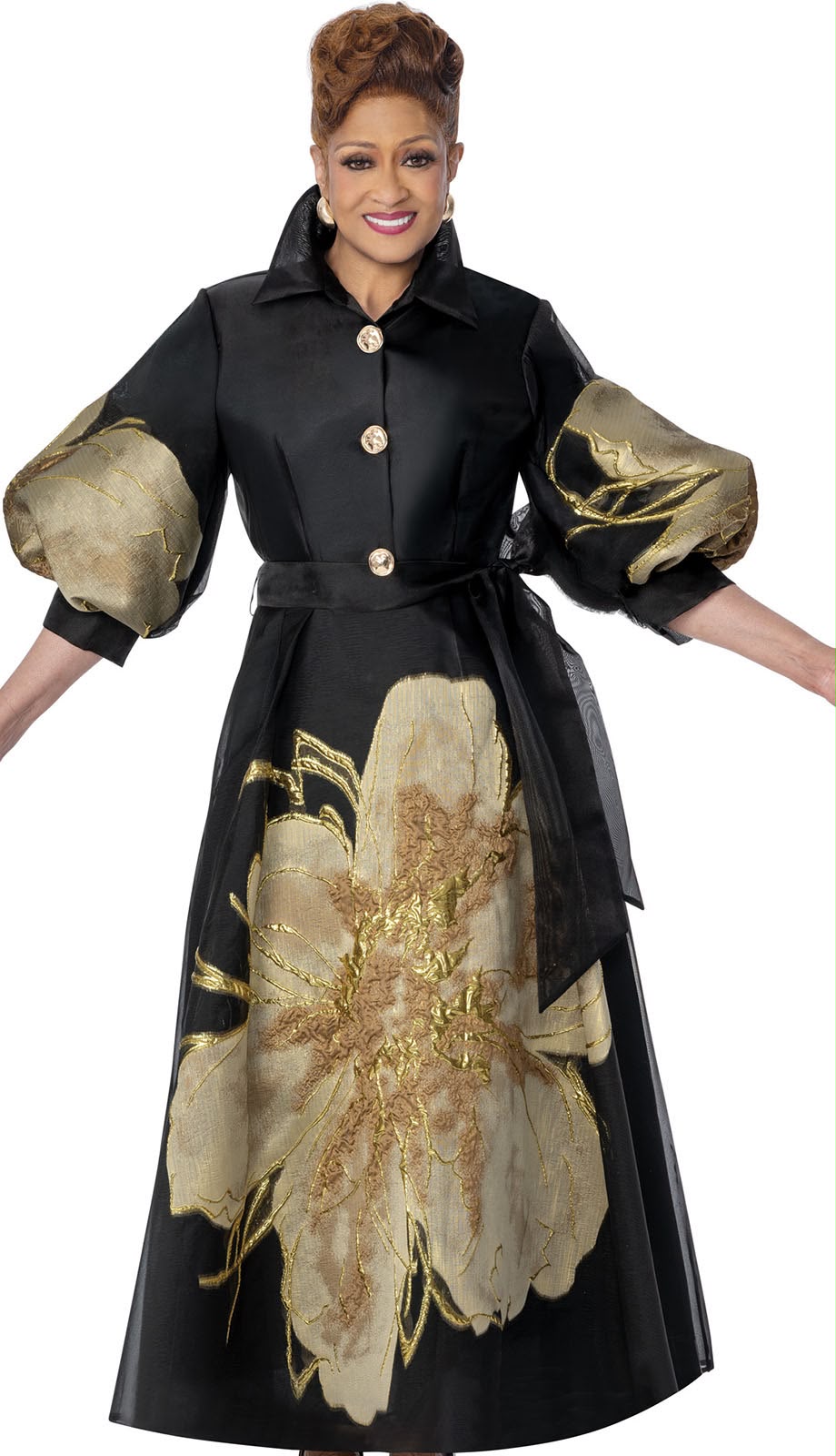 Dorinda Clark Cole 310321 - BLK Church Dress