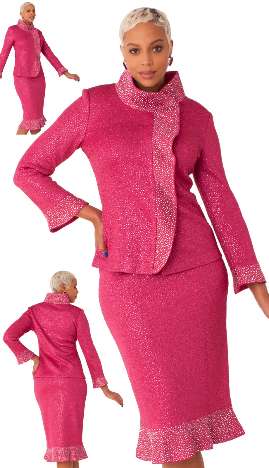 Liorah 7300 - CO Knit Skirt Church Suit